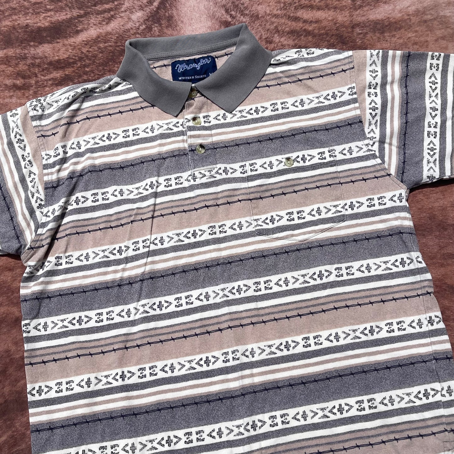 Wrangler Polo Shirt - Medium (Short Sleeve)(Shorter Length)