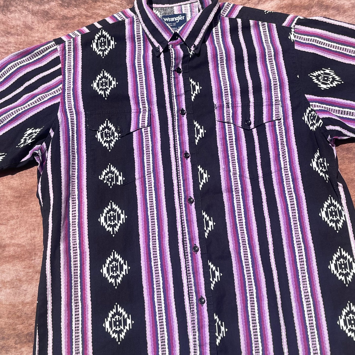 Wrangler Button Up - Large (16 1/2)(Short Sleeve)