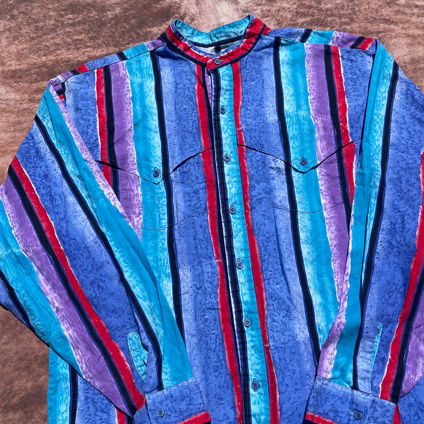 Panhandle Slim Button Up - Large (16 1/2)(Banded Collar)