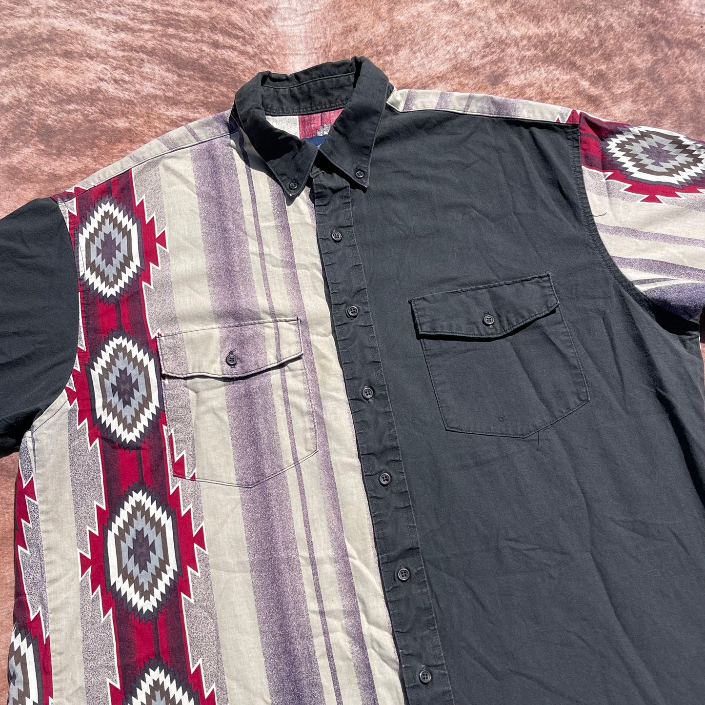 Wrangler Button Up - XL (17 1/2)(Short Sleeve)