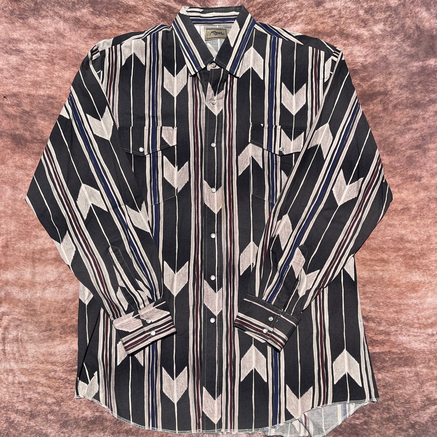 Roper Pearl Snap - Large (16 1/2)