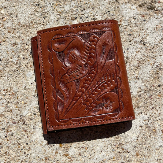 Handmade Tooled Leather (Trifold Wallet)