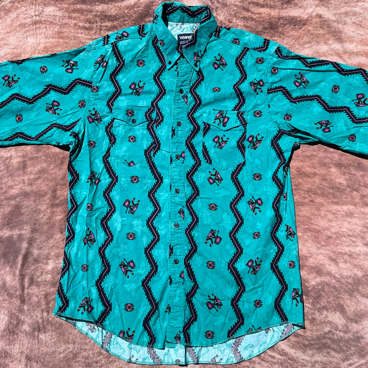 Wrangler Button Up - Large (17)(Short Sleeve)