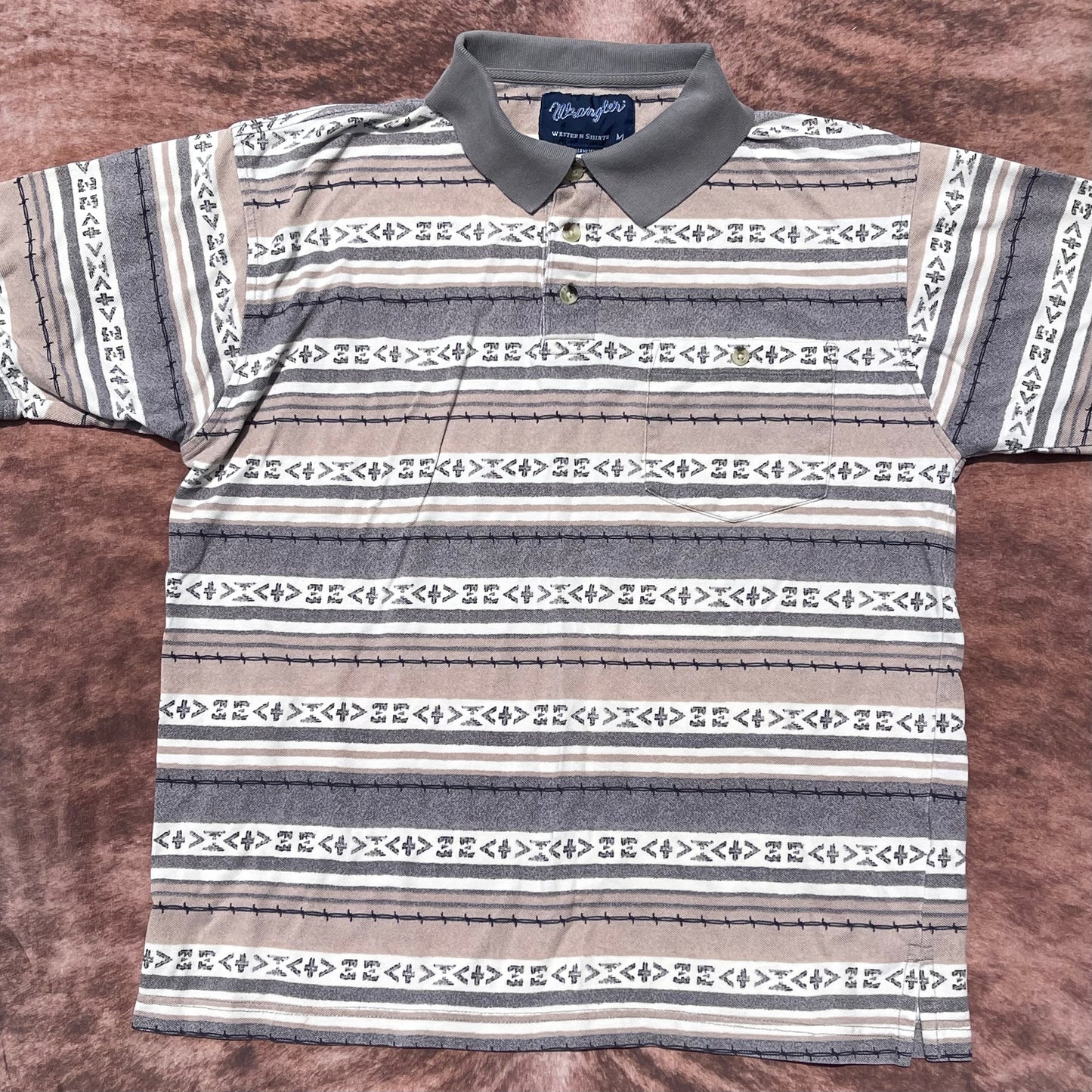 Wrangler Polo Shirt - Medium (Short Sleeve)(Shorter Length)