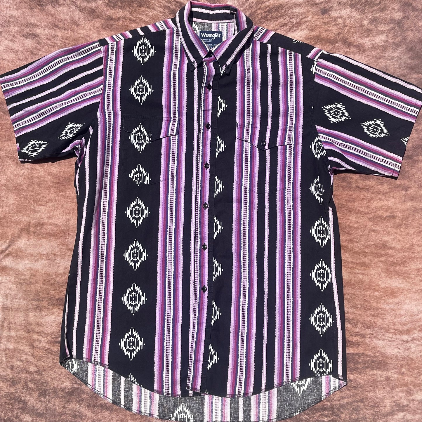 Wrangler Button Up - Large (16 1/2)(Short Sleeve)