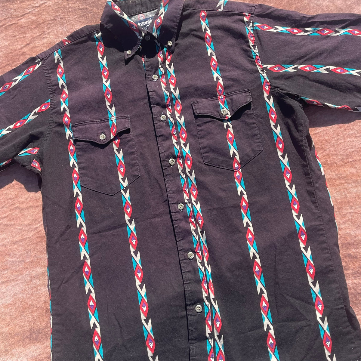 Wrangler Button Up - S/M (15 1/2)(Short Sleeve)