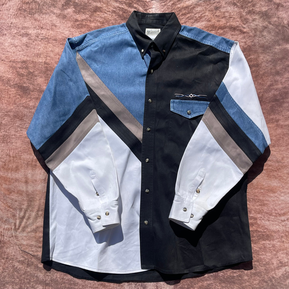 Express Riders Button Up - Loose Fitting Large