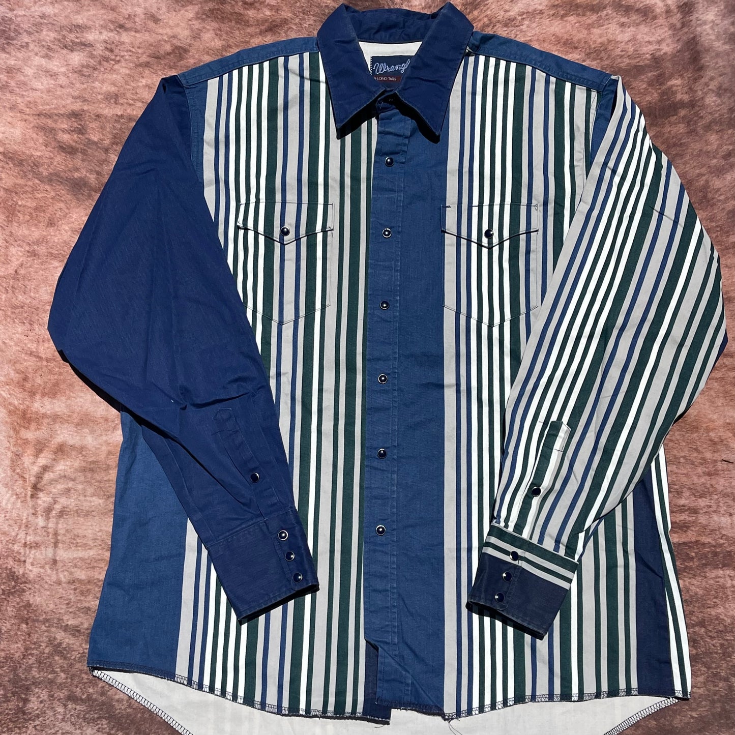 Wrangler Brushpopper Pearl Snap - XL (17 1/2-36)