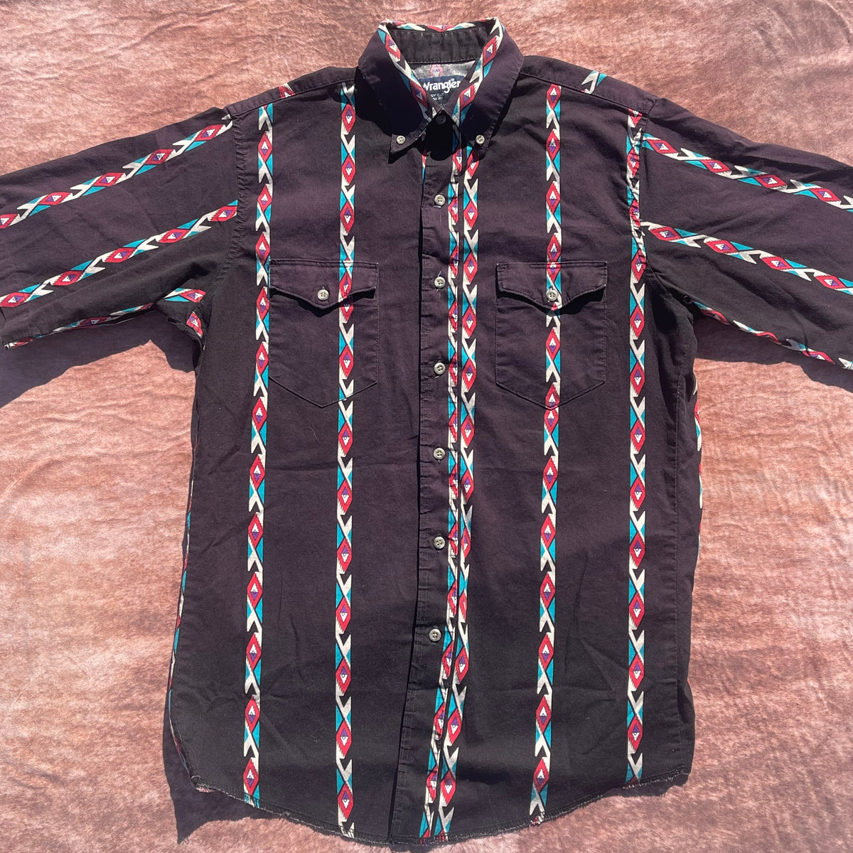 Wrangler Button Up - S/M (15 1/2)(Short Sleeve)