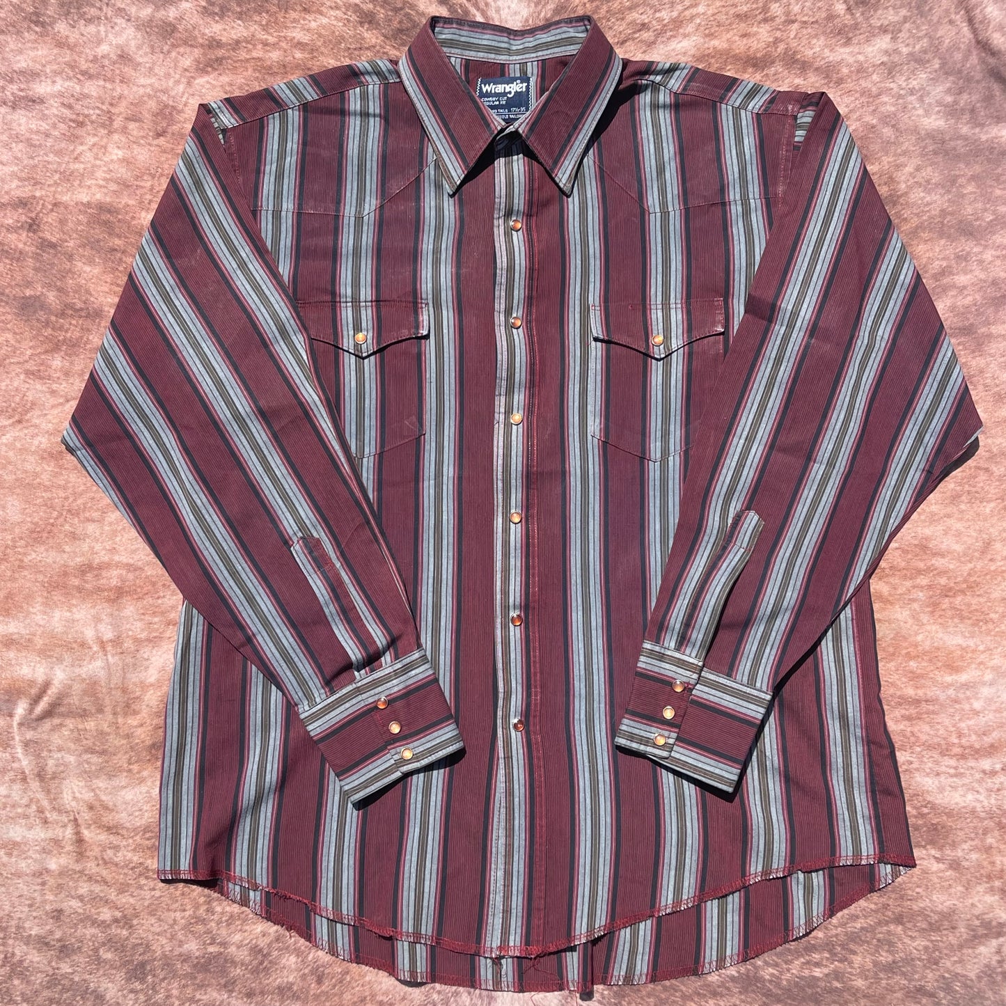 Wrangler Pearl Snap - L/XL (17 1/2-35)
