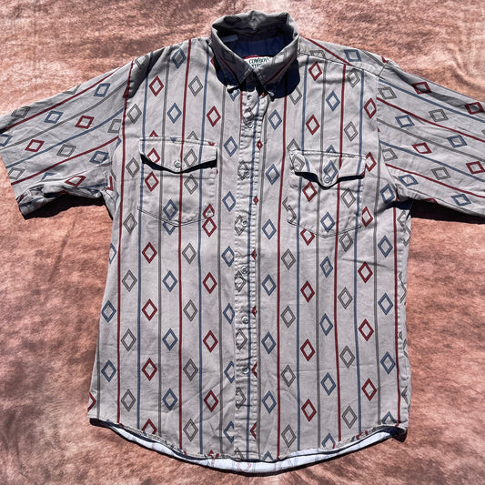 Cowboys Turtle Association Roper Button Up - Medium (Short Sleeve)