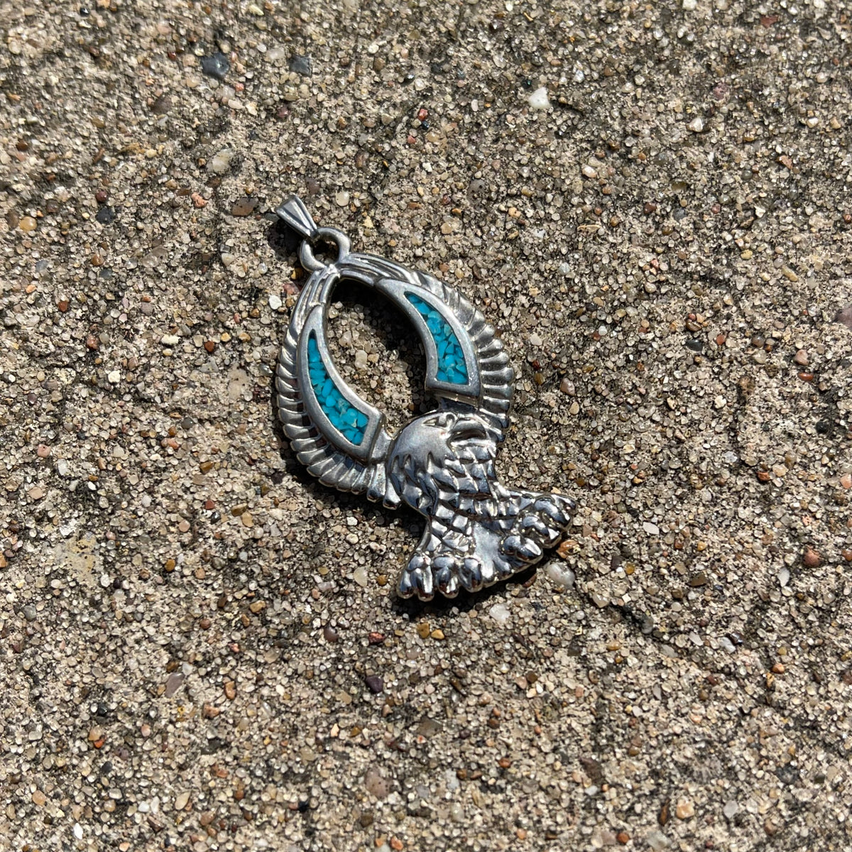 Turquoise Eagle Pendant