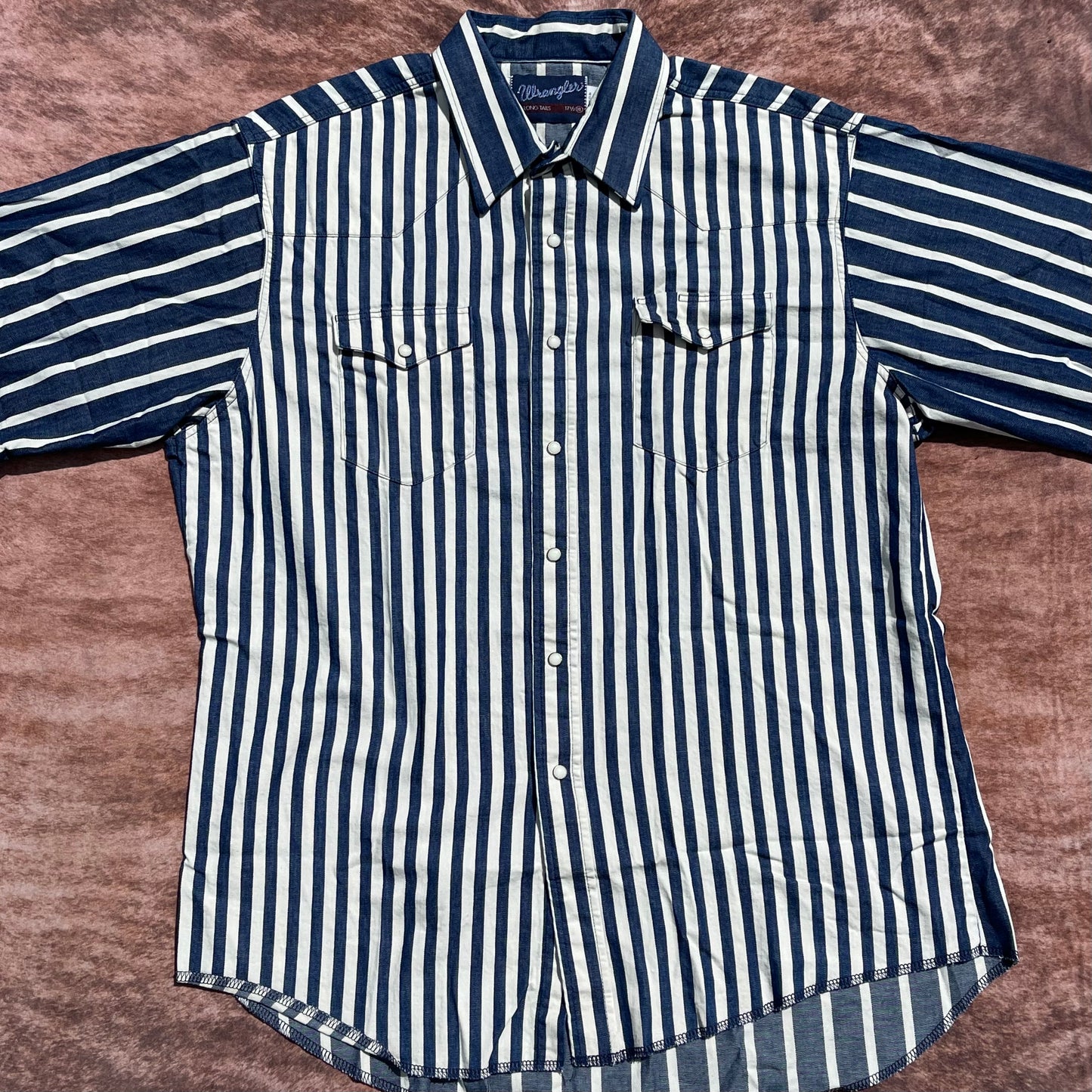 Wrangler Pearl Snap - XL (17 1/2)(Short Sleeve)