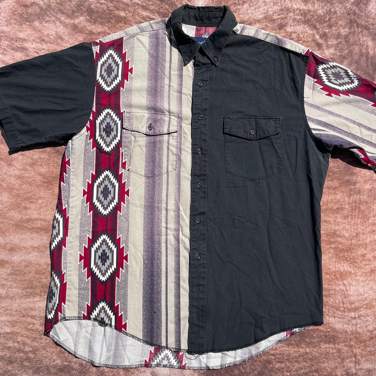 Wrangler Button Up - XL (17 1/2)(Short Sleeve)