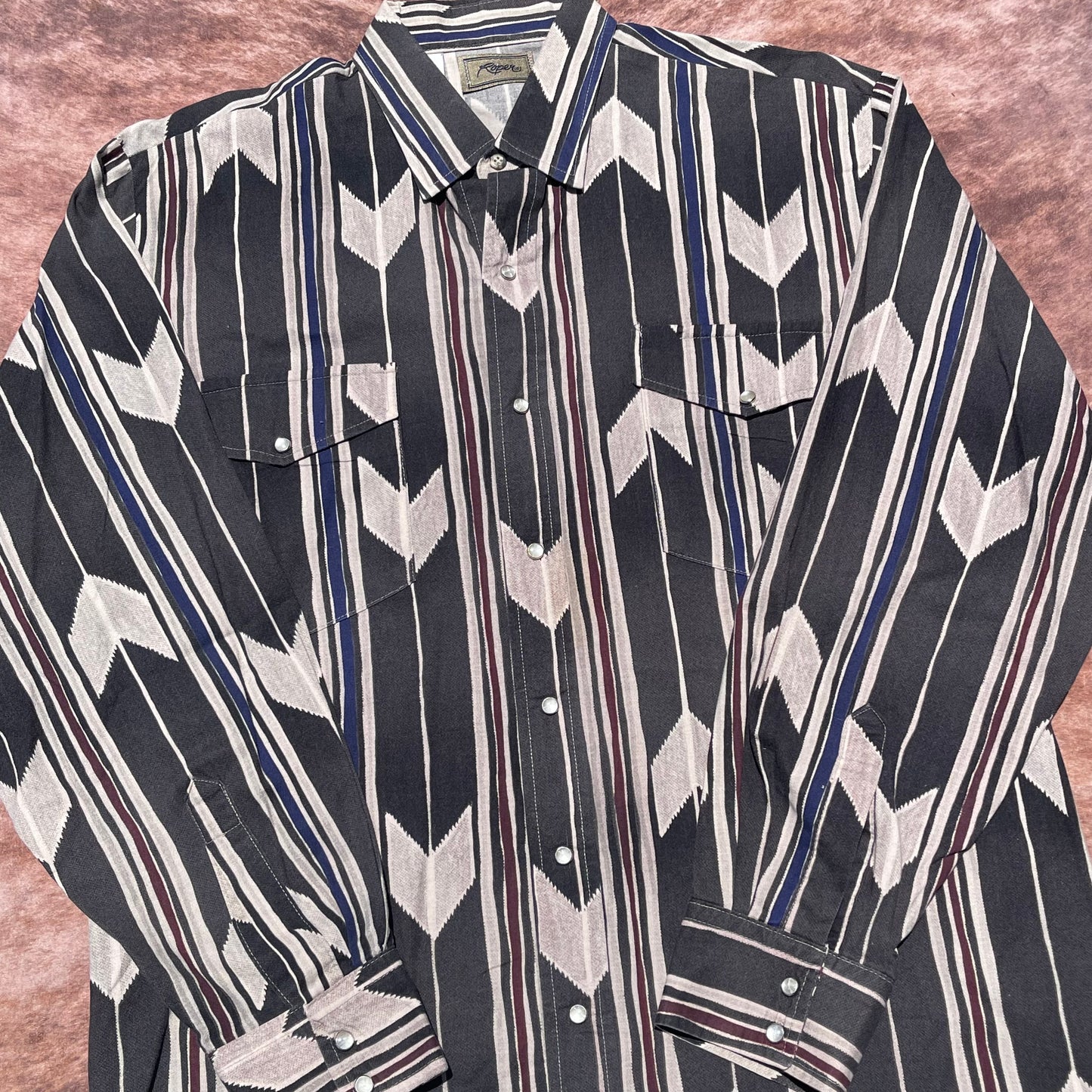 Roper Pearl Snap - Large (16 1/2)