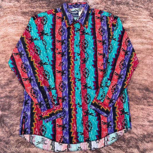 Wrangler Button Up - Tighter Fitting XL (17 1/2-35)