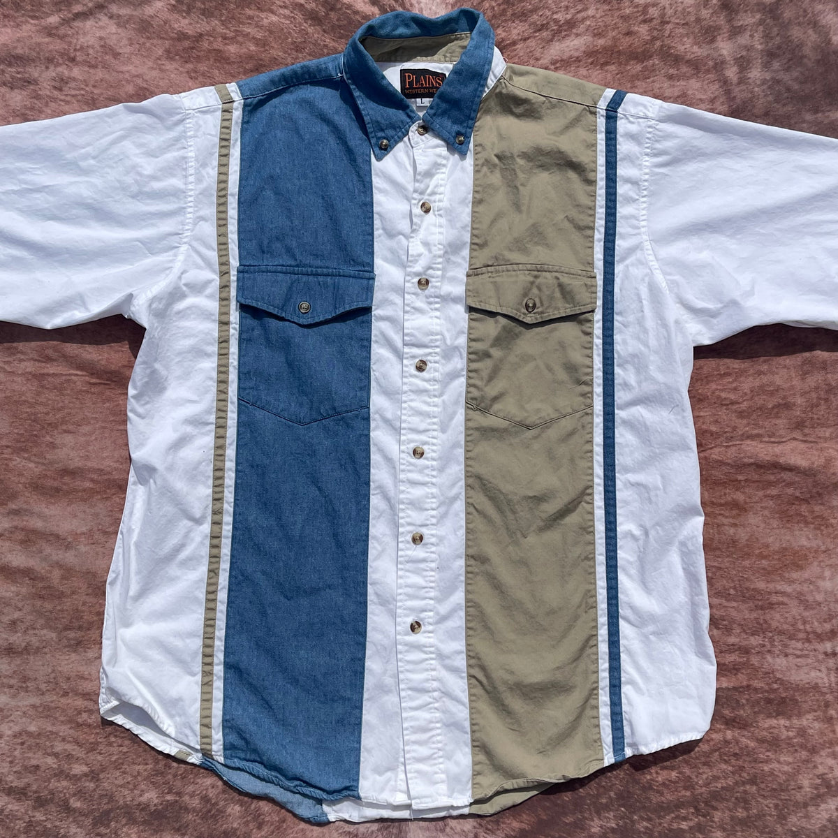 Plains Westernwear Button Up - Large (Short Sleeve)
