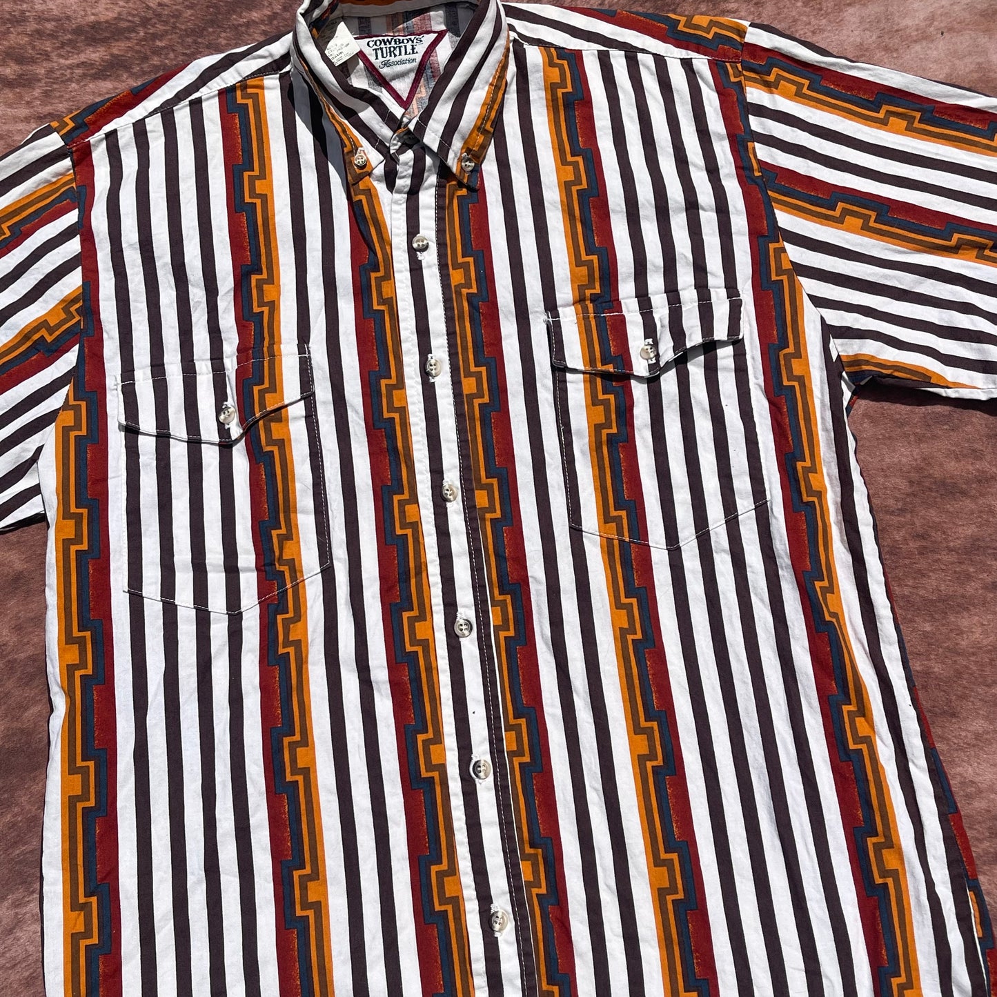 Cowboys Turtle Roper Button Up - Medium (Short Sleeve)
